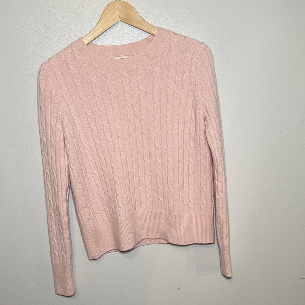 Vineyard Vines Pink Cable Knit Crewneck Sweater